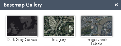 Use Basemap Gallery Use Basemap Gallery